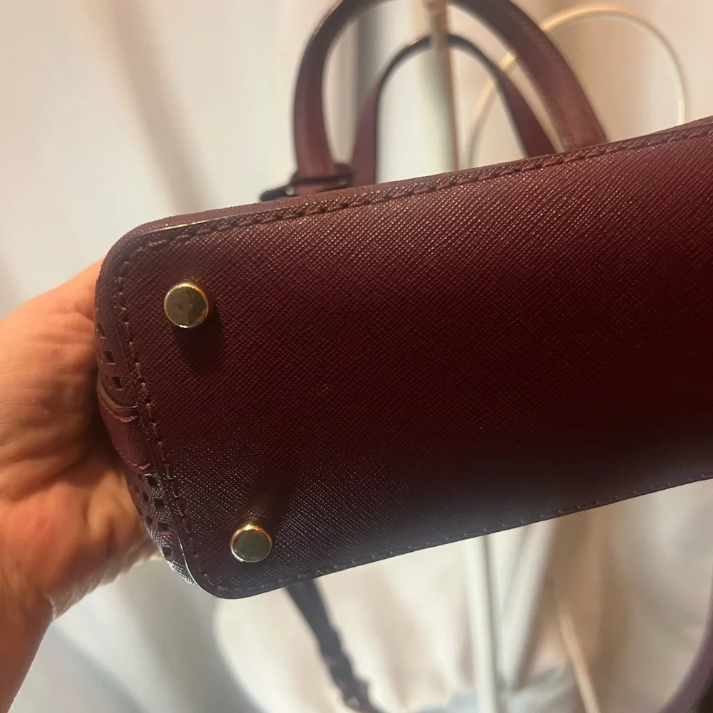 Kate Spade Maroon Cameron Street Lucie Perforated Tote Bag - Picture 5 of 11